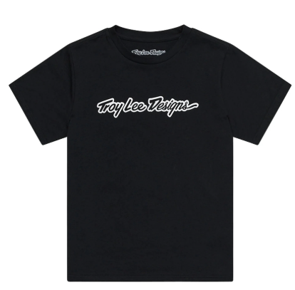 Детска тениска TROY LEE DESIGNS Signature - Black