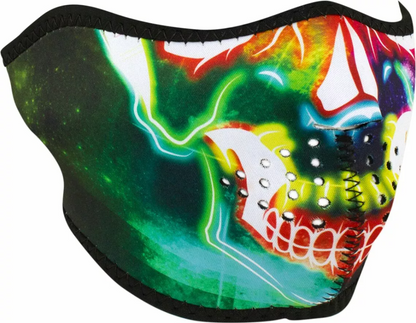 Маска за лице HALF NEON SKULL
