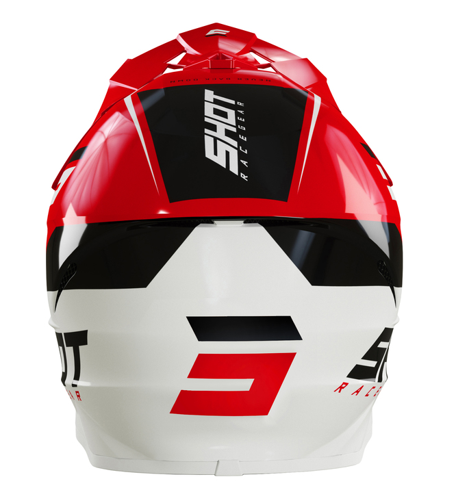 Мотокрос каска SHOT Furious Chase Red White Glossy