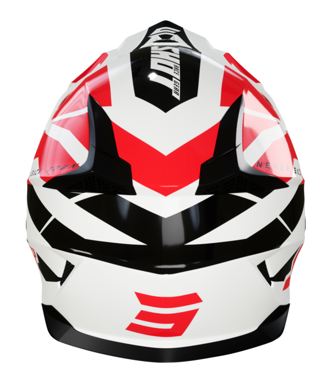 Мотокрос каска SHOT Pulse Revenge White Red Black Glossy