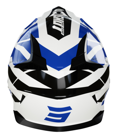 Мотокрос каска SHOT Pulse Revenge White Blue Black Glossy