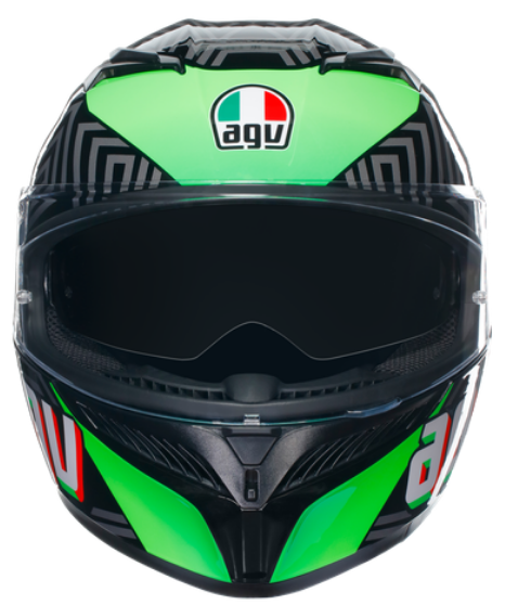 КАСКА AGV K3 - KAMALEON BLACK/RED/GREEN