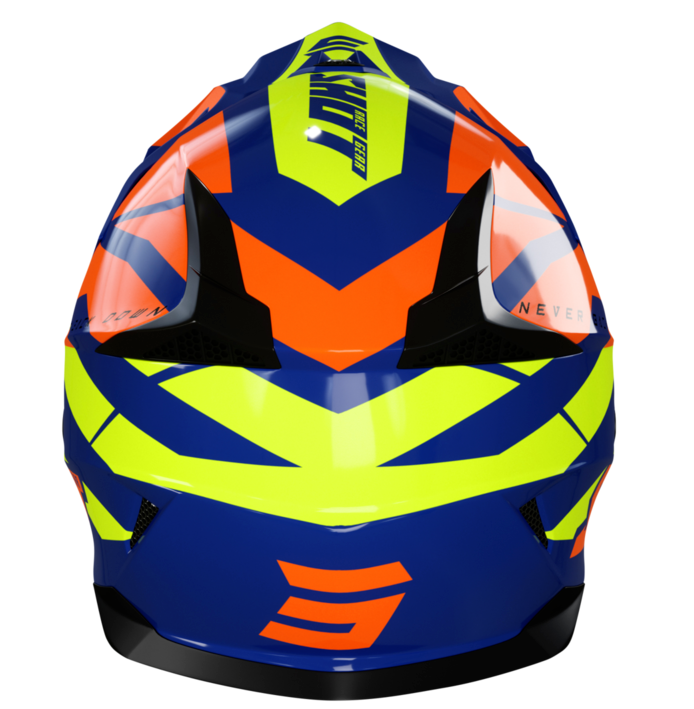 Мотокрос каска SHOT Pulse Revenge Navy Orange Neon Yellow Glossy