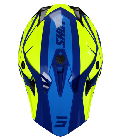 Мотокрос каска SHOT Pulse Revenge Navy Neon Yellow Blue Glossy