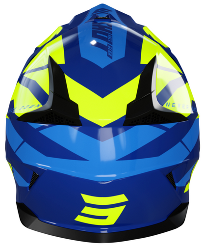 Мотокрос каска SHOT Pulse Revenge Navy Neon Yellow Blue Glossy