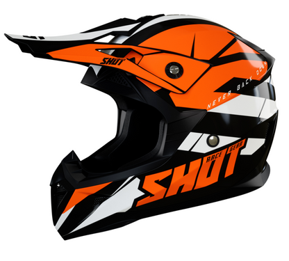 Мотокрос каска SHOT Pulse Revenge Black Orange White Glossy