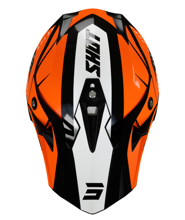 Мотокрос каска SHOT Pulse Revenge Black Orange White Glossy