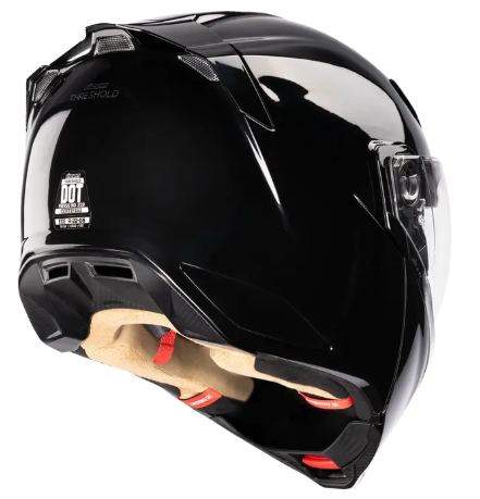 Отваряема каска ICON Threshold™ Solid Modular BLACK GLOSS