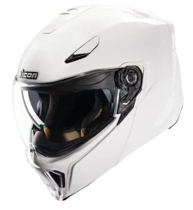 Отваряема каска ICON Threshold™ Solid Modular WHITE GLOSS
