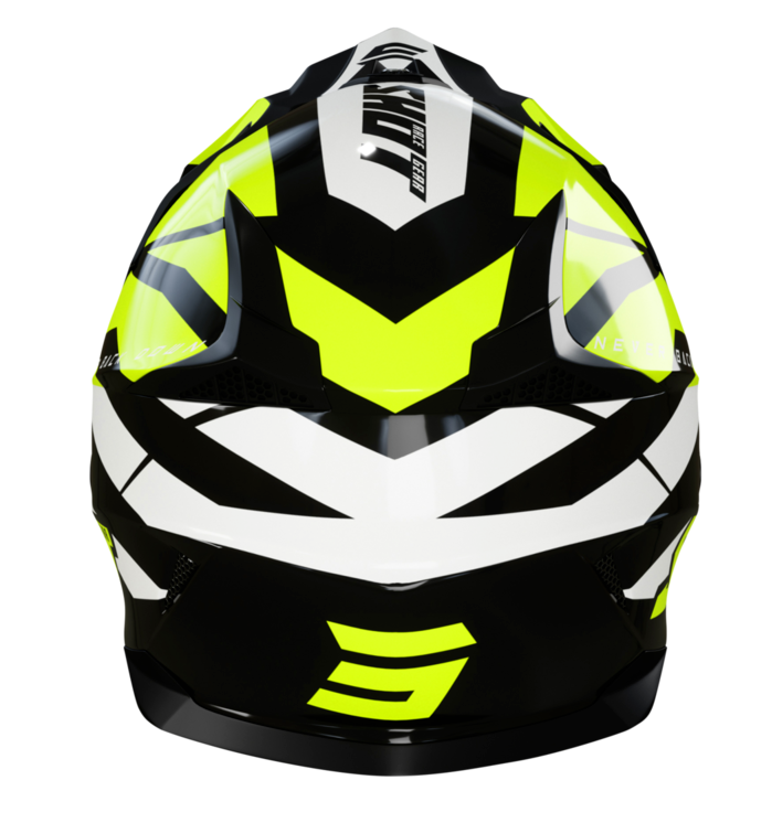 Мотокрос каска SHOT Pulse Revenge Black Neon Yellow White Glossy