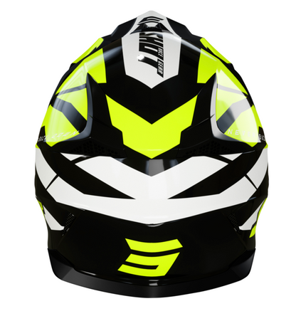Мотокрос каска SHOT Pulse Revenge Black Neon Yellow White Glossy