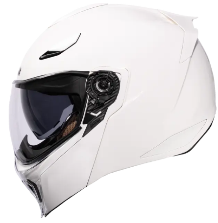 Отваряема каска ICON Threshold™ Solid Modular WHITE GLOSS