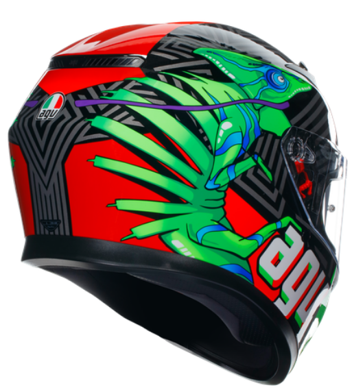 КАСКА AGV K3 - KAMALEON BLACK/RED/GREEN