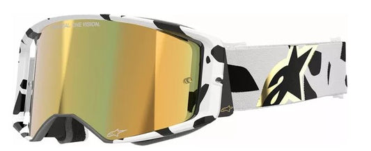 Мотокрос очила ALPINESTARS SUPERTECH CORP WHT/GLD MIRROR-GLD