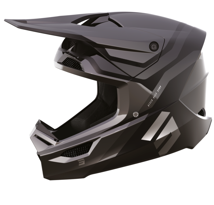 Мотокрос каска Shot Race Sky Grey Chrome