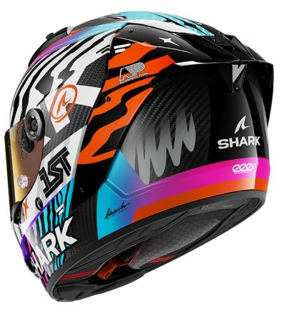 Каска SHARK AERON SPEED-FANCY MAT BLACK/ORANGE/WHITE