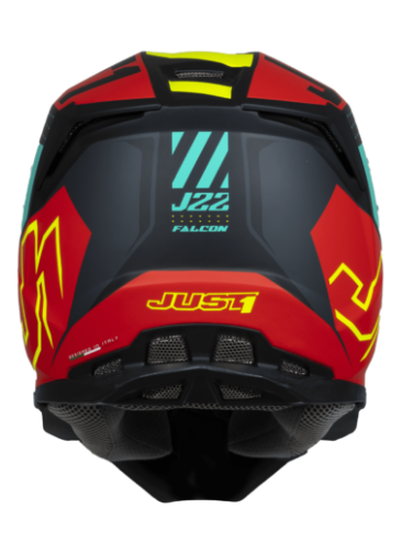 Mотокрос каска Just1 J-22 F Falcon Fluo Red/Yellow/Black