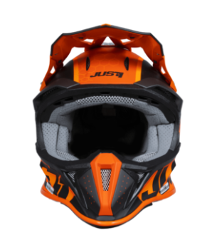 Mотокрос каска Just1 J-18 F Hexa Orange/Titanium/Black