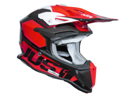 Mотокрос каска Just1 J-18 F Hexa White/Fluo Red/Black