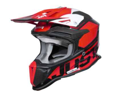 Mотокрос каска Just1 J-18 F Hexa White/Fluo Red/Black