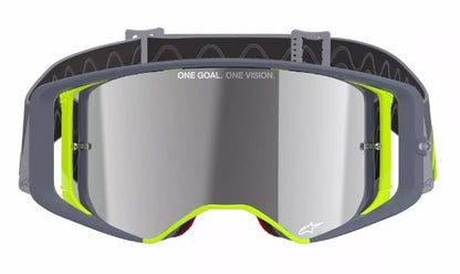 Мотокрос очила ALPINESTARS SUPERTECH STREAM GRAY/YLW MIRROR-SILVER
