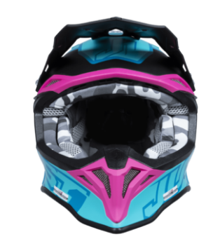 Mотокрос каска Just1 J-39 Thruster Petrol Blue/Fuxia Black