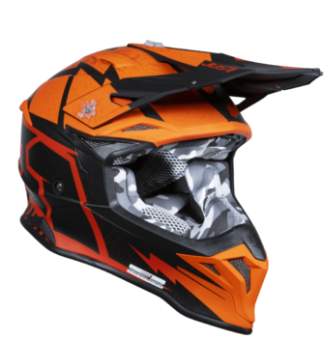 Mотокрос каска Just1 J-39 Poseidon Fluo Orange/Red/Black