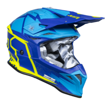 Mотокрос каска Just1 J-39 Poseidon Fluo Yellow/Blue