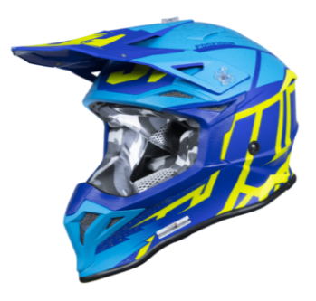 Mотокрос каска Just1 J-39 Poseidon Fluo Yellow/Blue