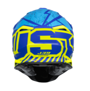 Mотокрос каска Just1 J-39 Poseidon Fluo Yellow/Blue