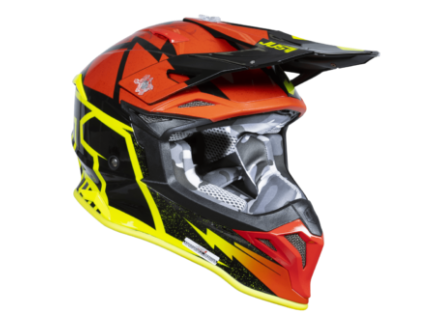Mотокрос каска Just1 J-39 Poseidon Fluo Yellow/Red Black