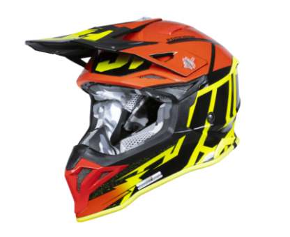 Mотокрос каска Just1 J-39 Poseidon Fluo Yellow/Red Black