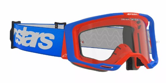 Мотокрос очила ALPINESTARS VISION 8 WORDMARK BLUE/OR CLEAR