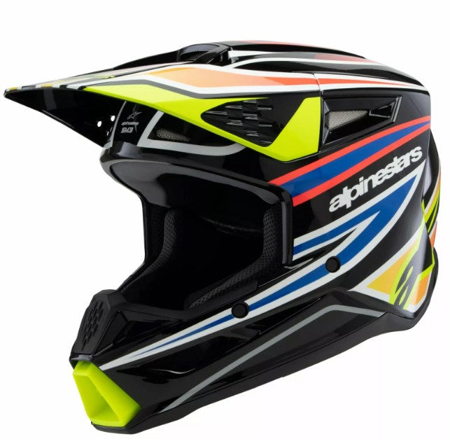 Детска мотокрос каска ALPINESTARS SM3 WURX BLK/YL/B