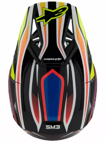 Детска мотокрос каска ALPINESTARS SM3 WURX BLK/YL/B