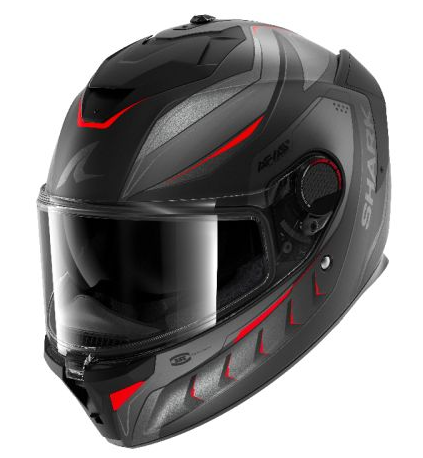 Каска SHARK SPARTAN GT PRO CARBON MEKARIUM МАТ BLACK/GREY/RED
