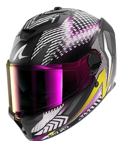 Каска SHARK SPARTAN GT PRO CARBON STHYR MAT CARBON/CHROME/PURPLE