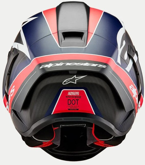 Каска ALPINESTARS Supertech R10 Team Black/Carb/Blå/White