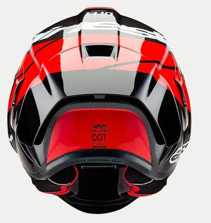 Каска ALPINESTARS Supertech R10 Team Black/Carb/Fluo Red/White