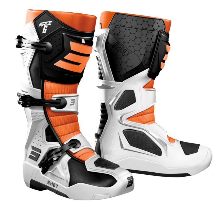 Ботуши Shot Race 6 Black/White/Orange