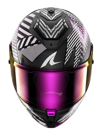 Каска SHARK SPARTAN GT PRO CARBON STHYR MAT CARBON/CHROME/PURPLE