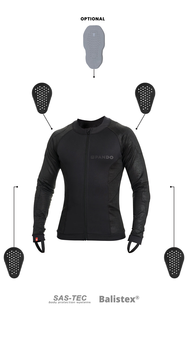 Текстилно яке Pando Moto Shell UH 03 Black