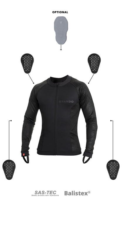 Текстилно яке Pando Moto Shell UH 03 Black