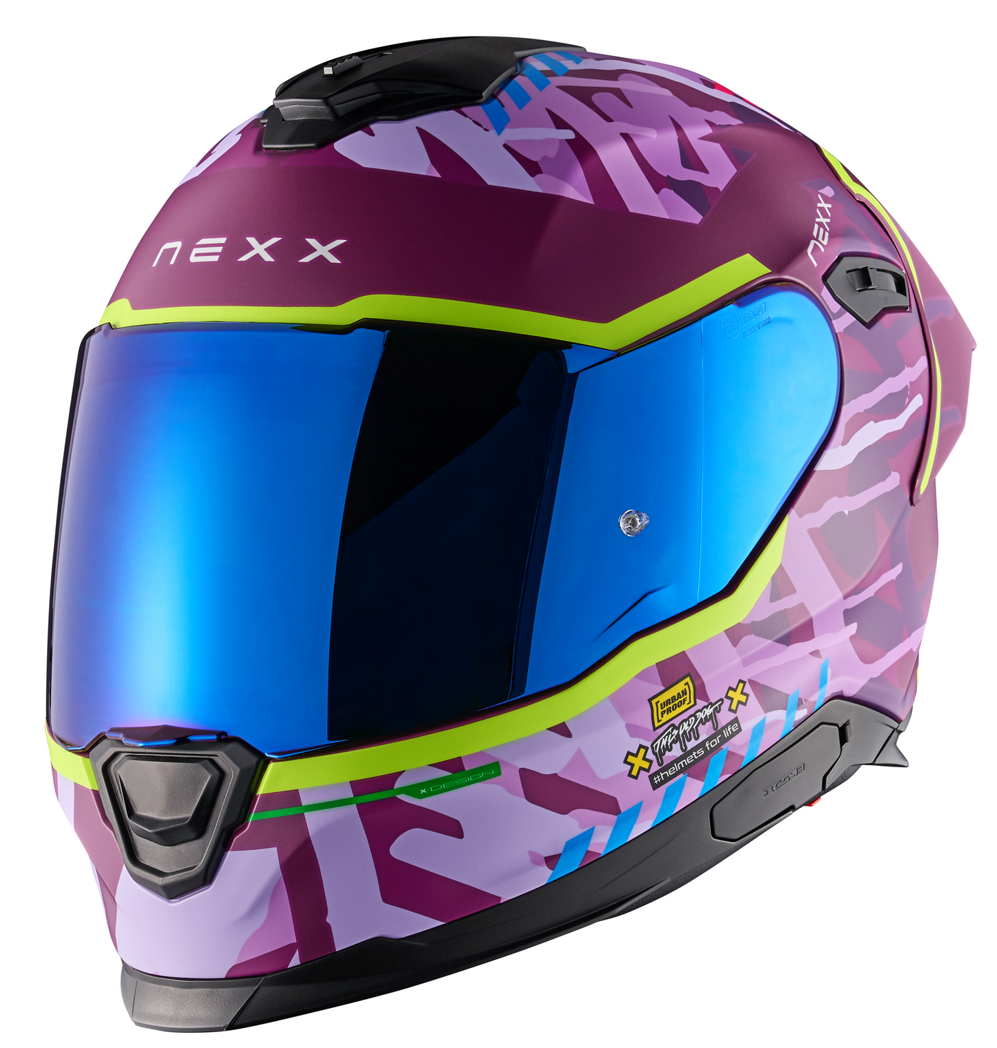 Каска NEXX Y100R URBANGRAM AUBERGINE MATT
