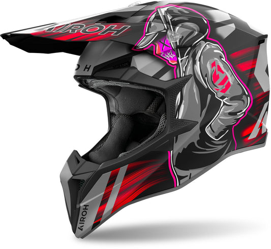Мотокрос каска AIROH WRAAAP CYBER RED MATT