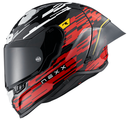 Каска NEXX X.R3R X.R3R GLITCH RACER RED WHITE