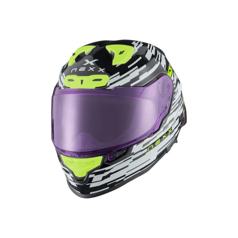 Каска NEXX X.R3R GLITCH RACER WHITE/NEON