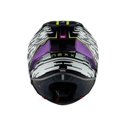 Каска NEXX X.R3R GLITCH RACER WHITE/NEON
