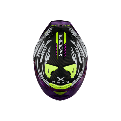 Каска NEXX X.R3R GLITCH RACER WHITE/NEON