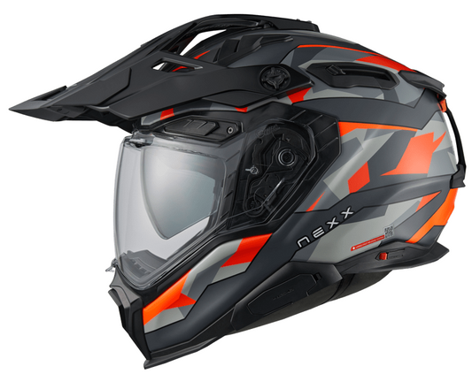 Адвенчър каска NEXX X.WED3 TRAILMANIA GREY ORANGE MATT